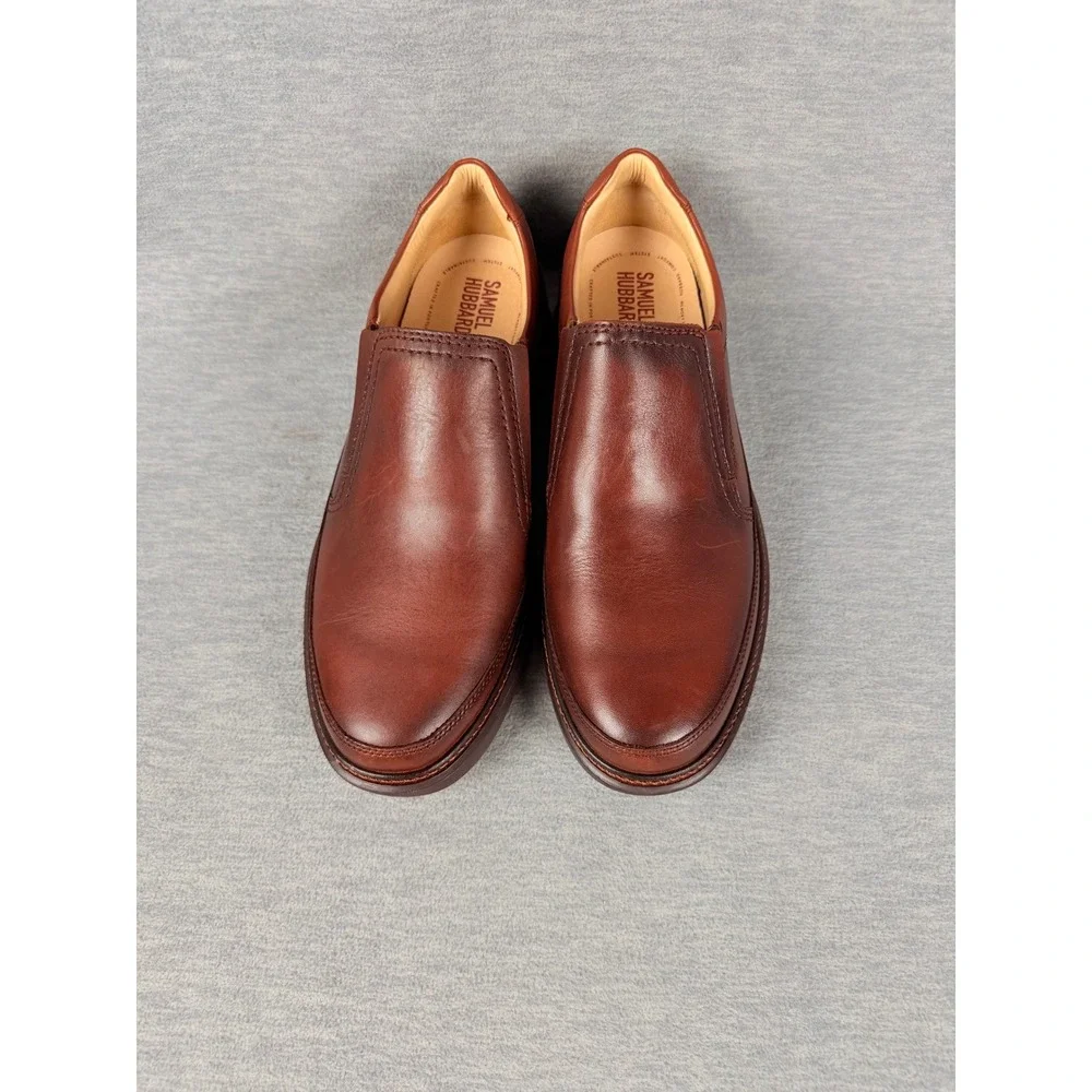 Samuel Hubbard Rafael Slip On Loafers Mens 12 XW Brown Whiskey Leather Shoes